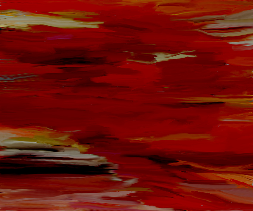 fine art abstract red waves
