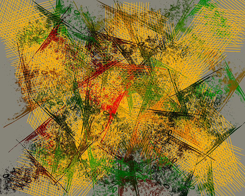 Abstract graphic principly in yellow